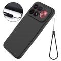 Xiaomi Redmi K100 Pro Max/Poco F9 Ultra Liquid Silicone Case with Hand Strap - Black