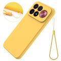 Xiaomi Redmi K100 Pro Max/Poco F9 Ultra Liquid Silicone Case with Hand Strap - Yellow