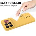 Xiaomi Redmi K100 Pro Max/Poco F9 Ultra Liquid Silicone Case with Hand Strap - Yellow