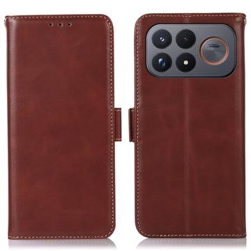 Xiaomi Redmi K100 Pro Max/Poco F9 Ultra Wallet Leather Case with RFID - Brown