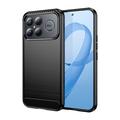Xiaomi Redmi K90 Pro Max/Poco F8 Ultra Brushed TPU Case - Carbon Fiber - Black