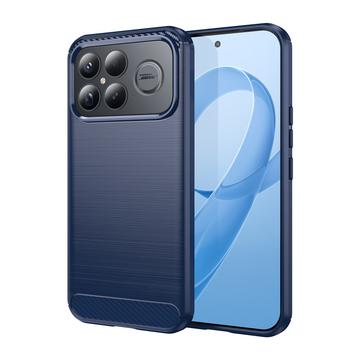 Xiaomi Redmi K90 Pro Max/Poco F8 Ultra Brushed TPU Case - Carbon Fiber - Blue