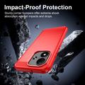 Xiaomi Redmi Note 17 4G/5G Brushed TPU Case - Carbon Fiber - Red