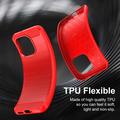 Xiaomi Redmi Note 17 4G/5G Brushed TPU Case - Carbon Fiber - Red