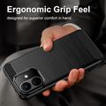 Xiaomi Redmi Note 17 Pro Brushed TPU Case - Carbon Fiber - Black