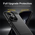 Xiaomi Redmi Note 17 Pro Brushed TPU Case - Carbon Fiber - Black