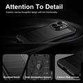 Xiaomi Redmi Note 17 Pro Brushed TPU Case - Carbon Fiber - Black