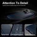 Xiaomi Redmi Note 17 Pro Brushed TPU Case - Carbon Fiber - Blue