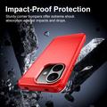 Xiaomi Redmi Note 17 Pro Brushed TPU Case - Carbon Fiber - Red