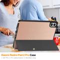 Xiaomi Redmi Pad 2 Pro/Poco Pad M1 Tri-Fold Series Smart Folio Case - Rose Gold