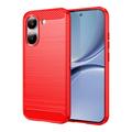 Xiaomi Redmi Turbo 5/Poco X8 Pro Brushed TPU Case - Carbon Fiber - Red