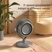 Y-3 Bladeless Turbo Fan with 3 Speeds - 2400mAh - Titanium Grey