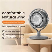 Y-3 Bladeless Turbo Fan with 3 Speeds - 2400mAh - Titanium Grey