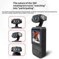 Y2 Mini Action Camera with 1.54" LCD Screen and Dual LED Lights - Black
