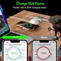 Y222 15W Ultra-Compact 3-in-1 Magnetic MagSafe Wireless Charger - White