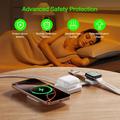 Y222 15W Ultra-Compact 3-in-1 Magnetic MagSafe Wireless Charger - White