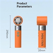 Y41 Folding Handheld Cooling Fan with 3000mAh Battery - Orange