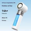 Y41 Folding Handheld Cooling Fan with 3000mAh Battery - White