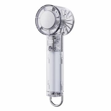 Y59 Transparent Portable Cooling Fan with Semiconductor Cooling - 3000mAh - White
