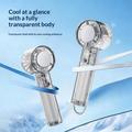 Y59 Transparent Portable Cooling Fan with Semiconductor Cooling - 3000mAh - White