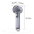 Y59 Transparent Portable Cooling Fan with Semiconductor Cooling - 3000mAh - White