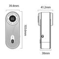 Y61 Mini Handheld Fan - 100-Speed,USB-C, Digital Display - White