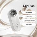Y61 Mini Handheld Fan - 100-Speed,USB-C, Digital Display - White