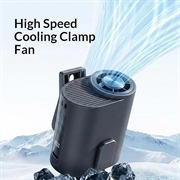 Y66 Clip-On Semiconductor Cooling Waist Fan with Digital Display - Black