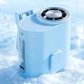 Y66 Clip-On Semiconductor Cooling Waist Fan with Digital Display - Blue