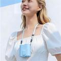 Y66 Clip-On Semiconductor Cooling Waist Fan with Digital Display - Blue