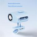 Y66 Clip-On Semiconductor Cooling Waist Fan with Digital Display - Blue