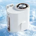 Y66 Clip-On Semiconductor Cooling Waist Fan with Digital Display - White