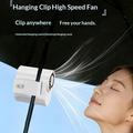 Y66 Clip-On Semiconductor Cooling Waist Fan with Digital Display - White