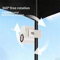 Y66 Clip-On Semiconductor Cooling Waist Fan with Digital Display - White