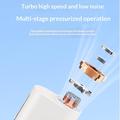 Y66 Clip-On Semiconductor Cooling Waist Fan with Digital Display - White