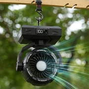 Y7 Portable Camping Tent Fan with LED Light