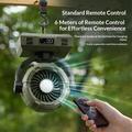 Y7 Portable Camping Tent Fan with LED Light