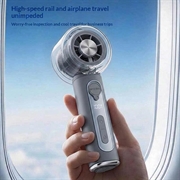 Y72 Portable Ice Mist Cooling Fan with Smart Display - 3000mAh - Grey