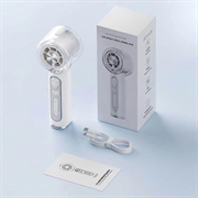 Y72 Portable Ice Mist Cooling Fan with Smart Display - 3000mAh - White