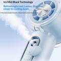 Y72 Portable Ice Mist Cooling Fan with Smart Display - 3000mAh - Blue