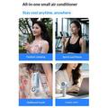 Y72 Portable Ice Mist Cooling Fan with Smart Display - 3000mAh - Blue
