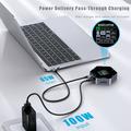 YC-931 8-in-1 4K USB-C Hub with OLED Display - 100W PD Charging - Black