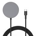 YF-M5C Qi2 MagSafe Charger 15W for iPhone 12-17 - Black