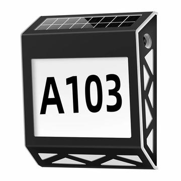 YH1101 Stainless Steel Solar House Number Light - Black