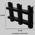 YJ-ZJ-010 ABS Boat Fishing Rod Holder - with Holes - Black