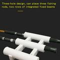 YJ-ZJ-010 ABS Boat Fishing Rod Holder - with Holes - White