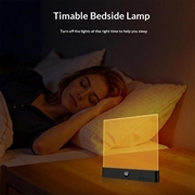 YSJ-019 Plus Clear Acrylic LED Bedside Lamp - Type-C Charging