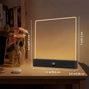 YSJ-019 Plus Clear Acrylic LED Bedside Lamp - Type-C Charging