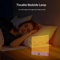 YSJ-019 Plus Clear Acrylic LED Bedside Lamp - Type-C Charging - Pink