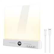 YSJ-019 Plus Clear Acrylic LED Bedside Lamp - Type-C Charging